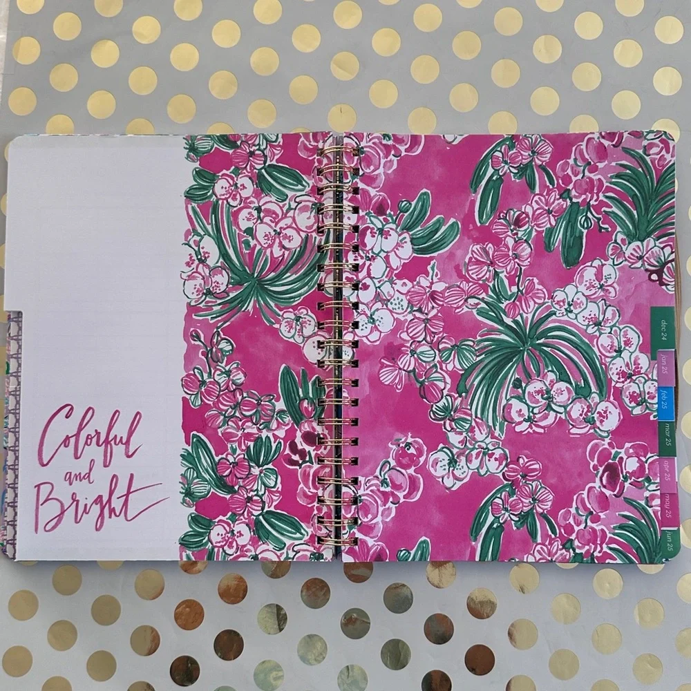 Lilly Pulitzer Pink and Blue Floral Planner